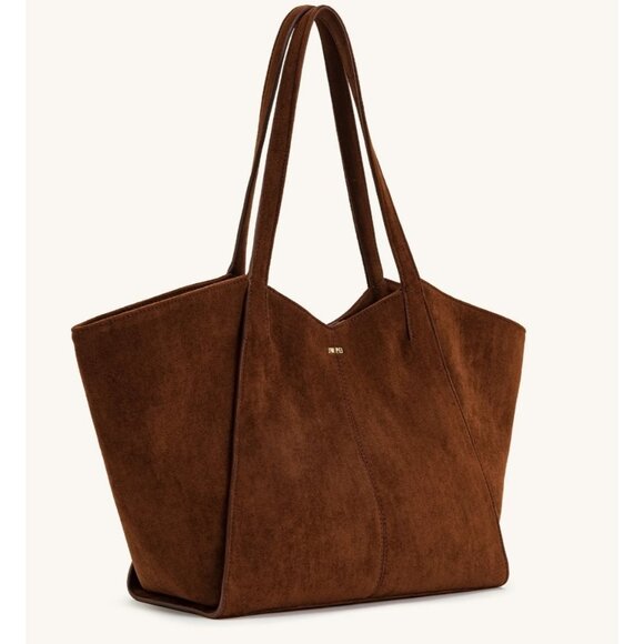 JW PEI Kiana suede women's large tote purse + Dust bag Brown - Picture 2 of 9